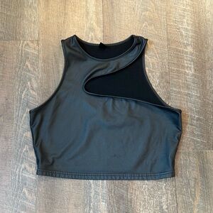 Black Asymmetrical Women's Top